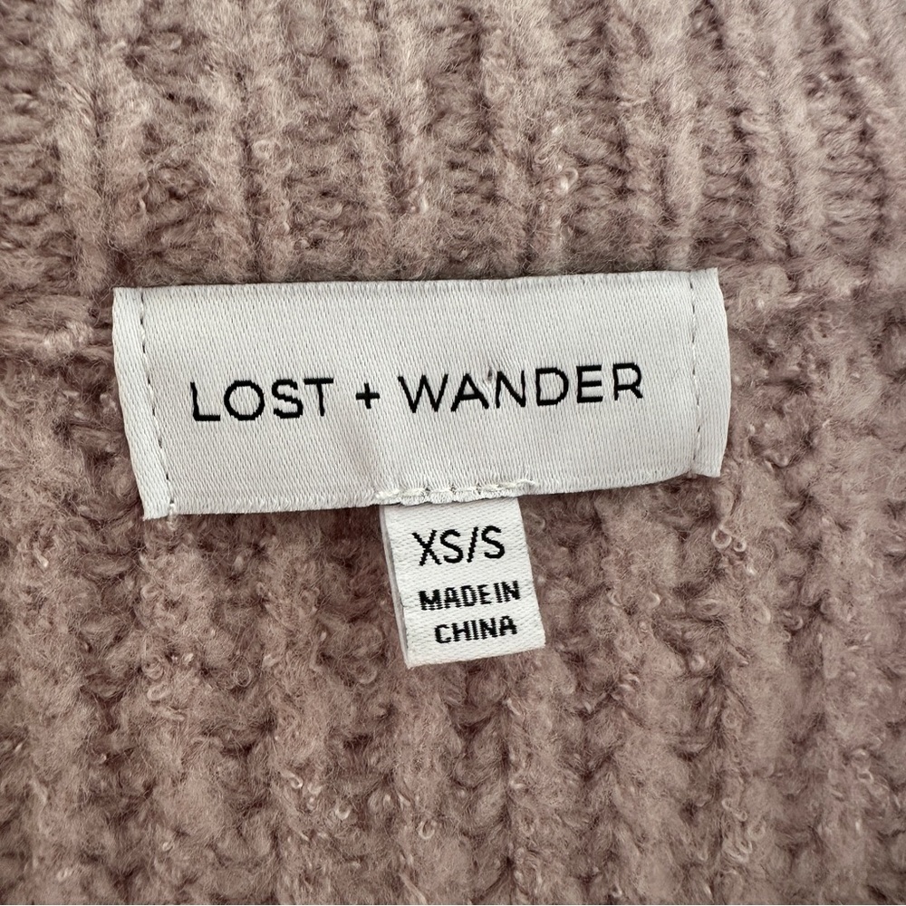Lost + Wander Lavender Oversized Chunky Knit Cardigan - Cozy Cottagecore - XS/S - Picture 3 of 8
